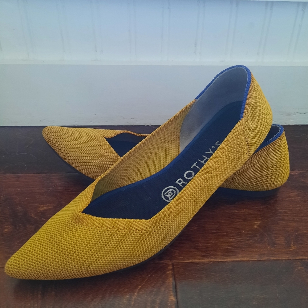 Rothy's Pointy Flat - Marigold Yellow 8.5